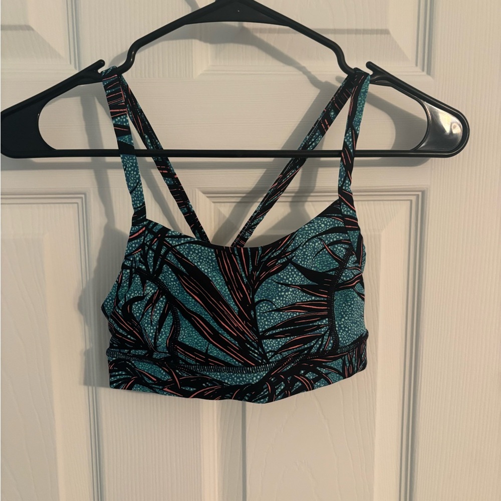 Tropical Print Lululemon Strappy Sports Bra size 0